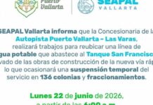 Water Outage Affecting 136 Neighborhoods in Puerto Vallarta Today, Monday