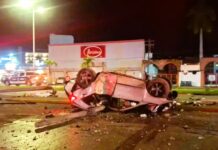 High-Speed Chase Ends in Rollover on Medina Ascencio Avenue; Two Arrested
